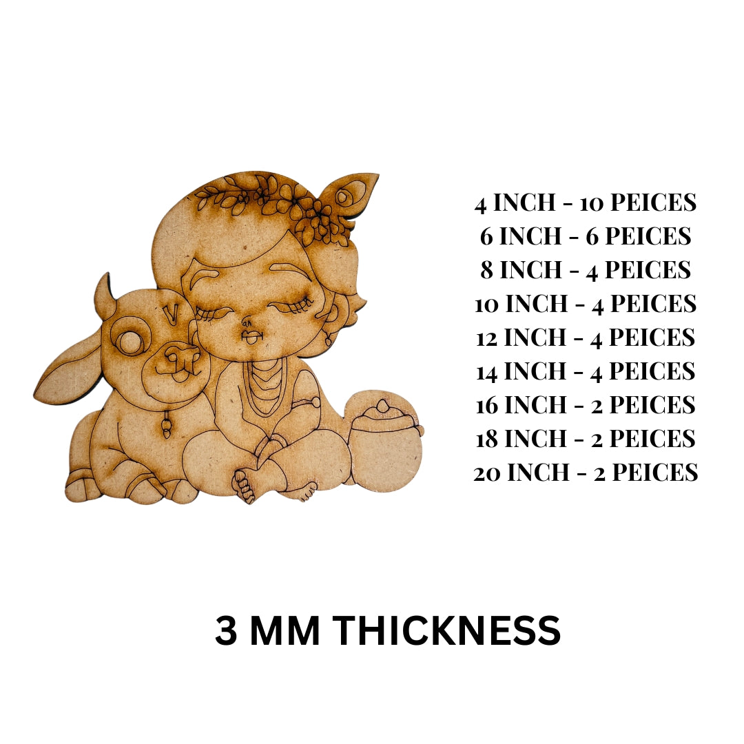 Premarked Little krishna shape MDF-361