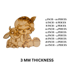 Premarked Little krishna shape MDF-361