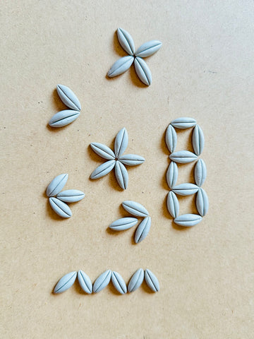 Leaf Bead Shape Clay Pieces for Lippan Art & DIY Craft-MG-3
