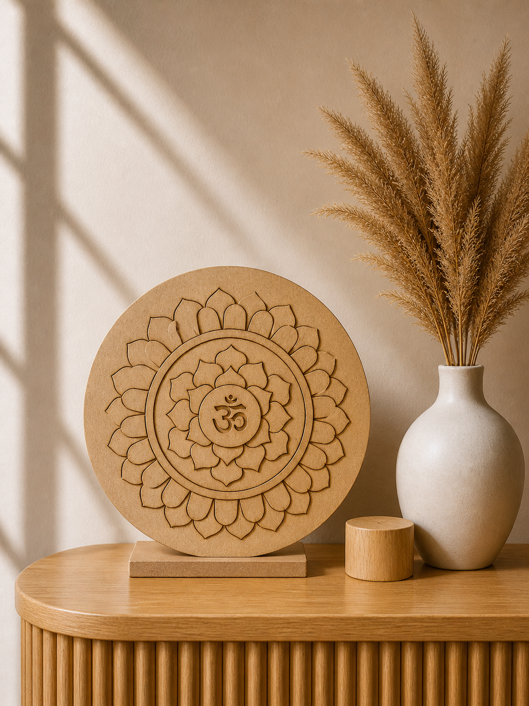MDF Premarked Round Om Rangoli-409