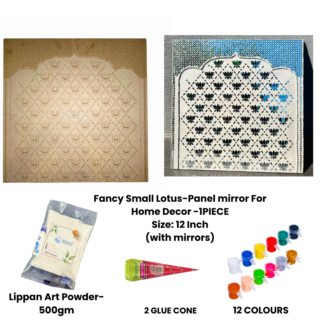 Fancy Small Lotus-Panel (with mirrors)-414 Mosaic kit-1630