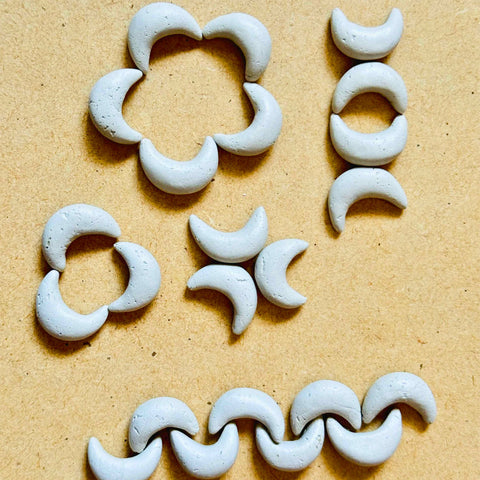 Clay Beads for Lippan Art & Mirror Work | Multiple Shapes & Piece Options