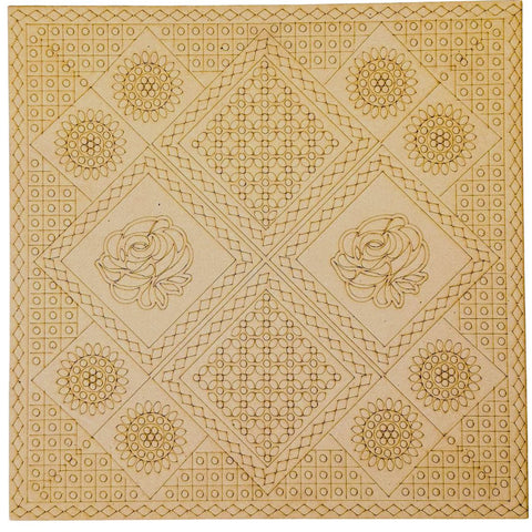 Rose Pattern Premarked MDF Board for Lippan Art & DIY Wall Decor -808