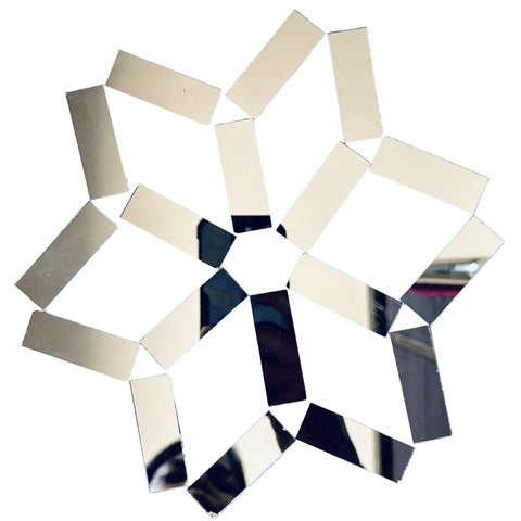 Rectangle Strip Shape Silver Mirror for Lippan Art & Craft Work-Ex-59