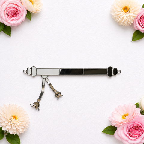 Fancy silver flute v-1423