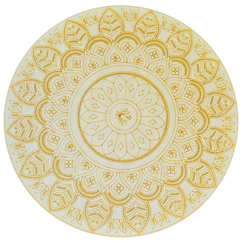 Premarked Mandala MDF Board for Lippan Art & Mirror Work-781