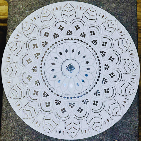 Premarked Mandala MDF Board for Lippan Art & Mirror Work-781