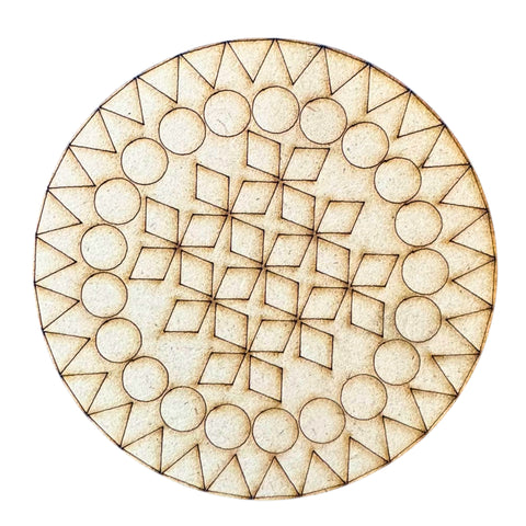 Diamond Pattern MDF Coaster Base for Lippan Art & Mirror Work-789