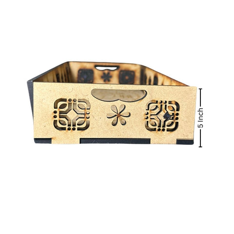 Premarked Peacock Design MDF Tray with Mirror Work-628