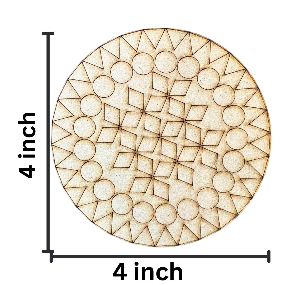 Diamond Pattern MDF Coaster Base for Lippan Art & Mirror Work-789