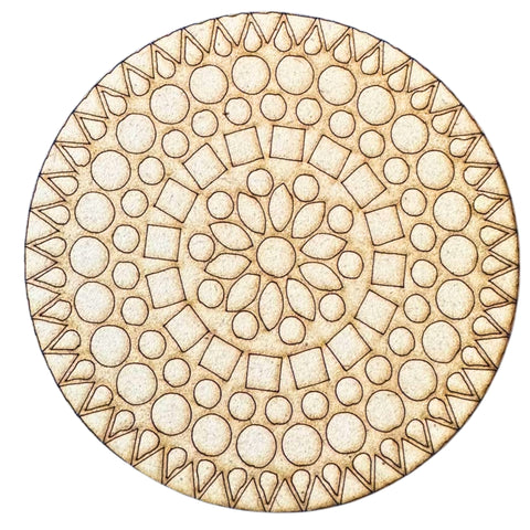Floral Mandala MDF Tea Coaster Base Lippan Art-784
