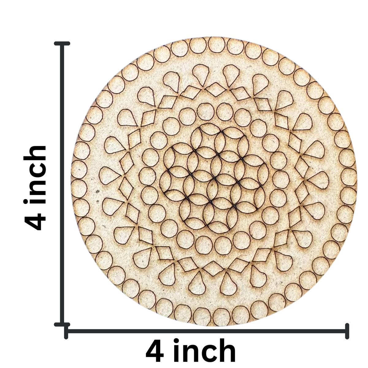 Decorative Mandala Tea Coaster Mirror Work-785