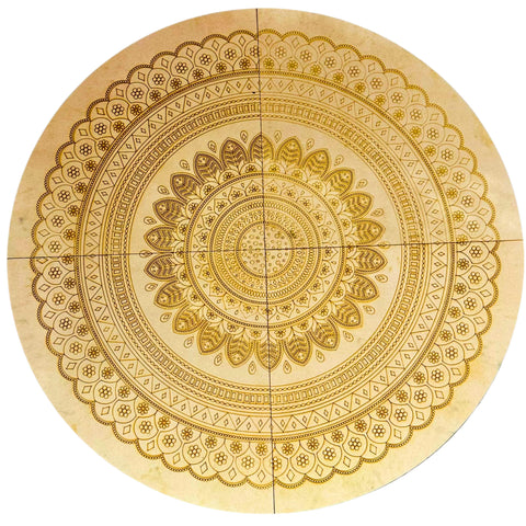 Mandala Round Premarked MDF Board for Lippan Art, Dot Painting & DIY Crafts-793