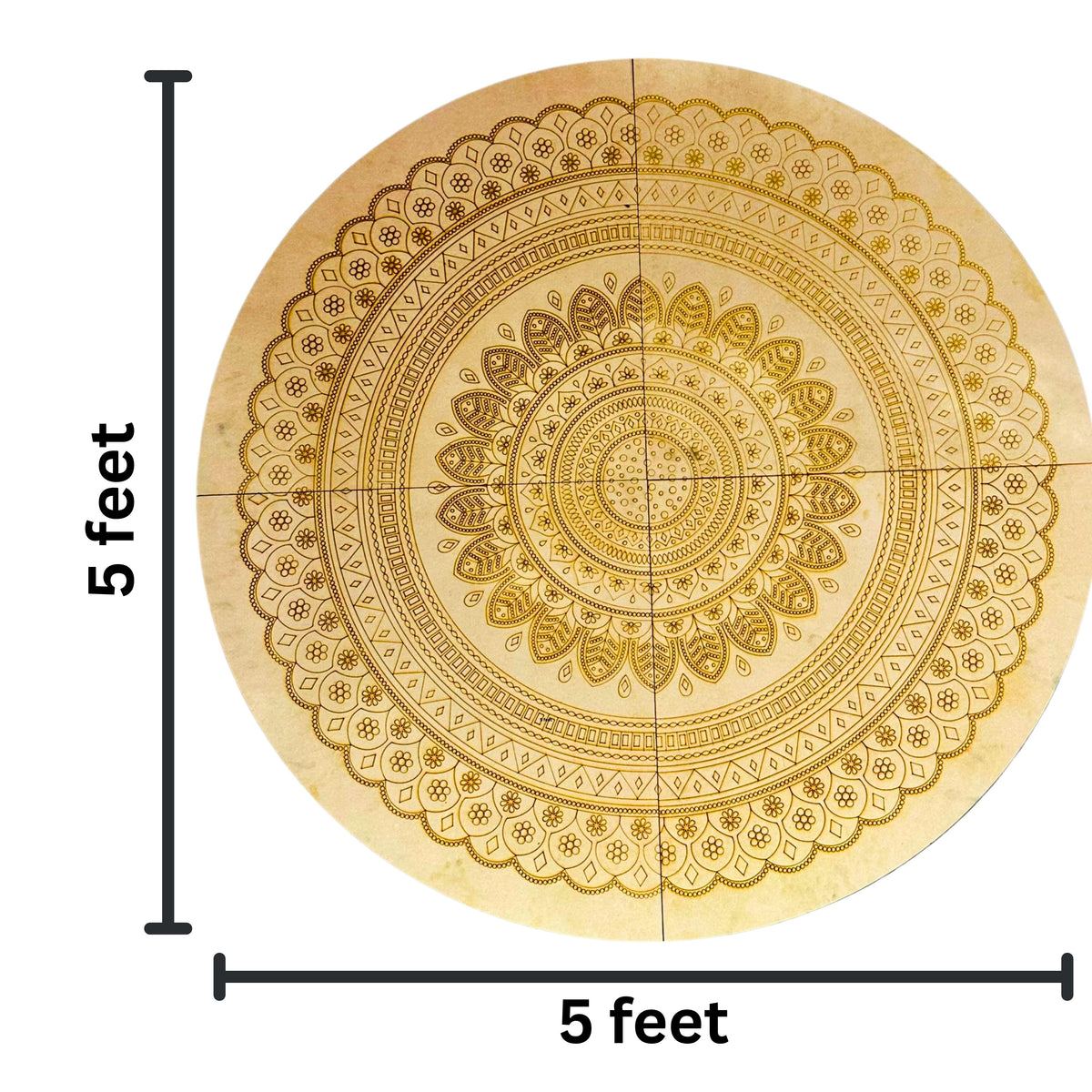 Mandala Round Premarked MDF Board for Lippan Art, Dot Painting & DIY Crafts-793