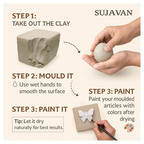 Air-Dry Clay for Lippan Art & Craftwork – Smooth-645