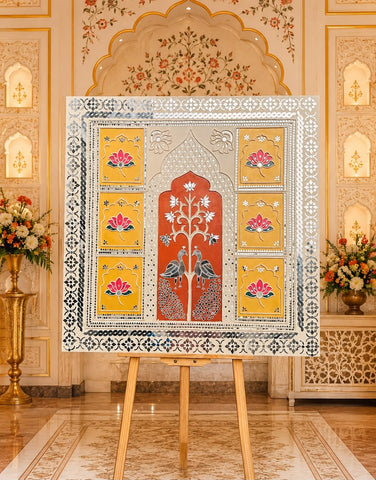 Royal Peacock MDF Wall Panel for Lippan Art & Mirror Work-592