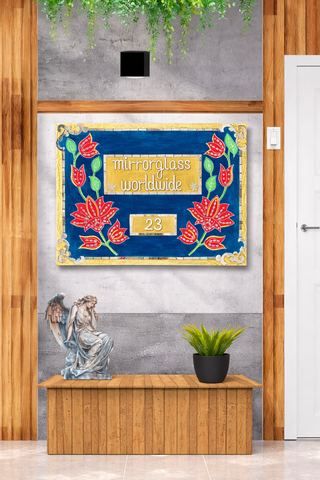 Floral Border MDF Name Plate Base-700