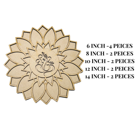 MDF Premarked Ganesha Rangoli shape-385