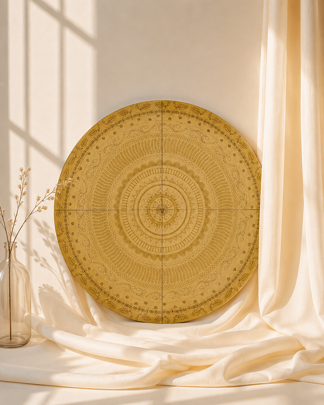 Decorative Premarked round mdf (with mirrors) - 523