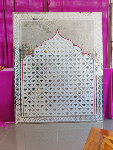 Decorative Premarked Lotus panel (with mirrors) - 529