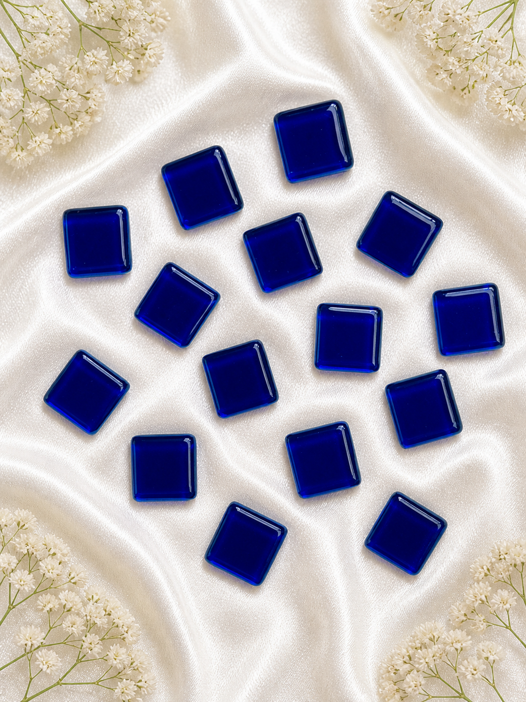 SQUARE SHAPE MANTIS  DARK BLUE COLOUR MOSAIC TILES-531