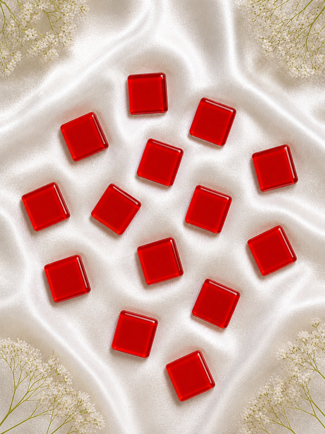 SQUARE SHAPE SCARLET RED COLOUR MOSAIC TILES-535