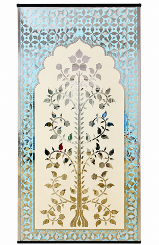 Premium Tree Design Mirror Stencil for Event Panel Decoration-1460