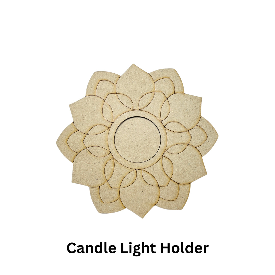 Mdf fancy shape candle holder - 375