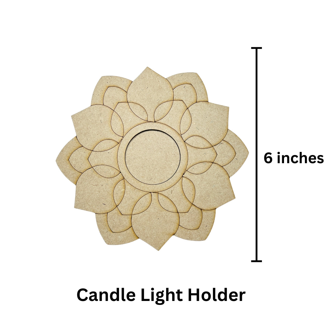 Mdf fancy shape candle holder - 375