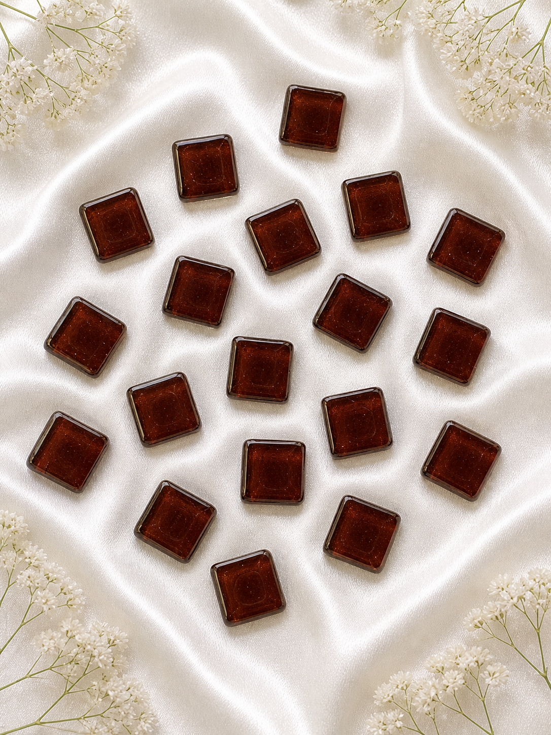 Glossy Square Brown Color Mosaic Tiles-571