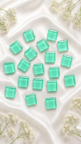 Glossy Square Emerald Green  Color Mosaics Tiles-573