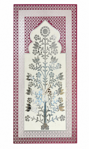 Designer Mirror Backdrop Setup (Only Mirror & Stencil)  for Royal Wedding & Event Decor-1410
