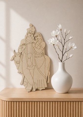MDF Premarked Radhe Krishna shape-593