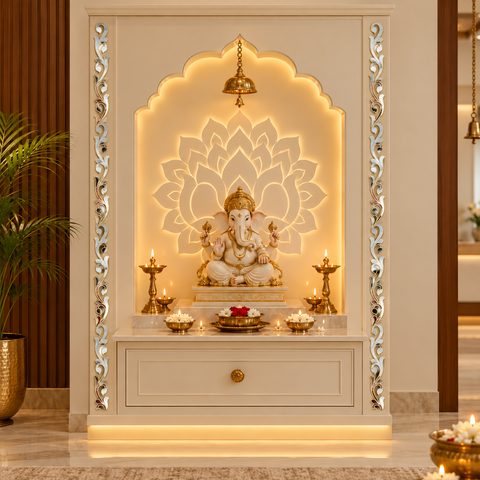 Ready to Use Mirror Lace Border on Transparent Sheet – Decorative Door & Wall Mirror Patch ST-94