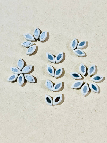 Leaf Petal Mirror Clay Beads for Lippan Art-MG-5