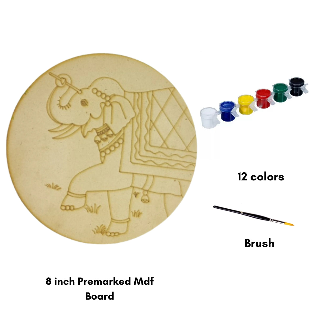 Round Elephant Cutout Drawing Kit (94)-514