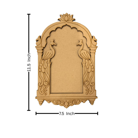 Premarked Peacock Design MDF Jharokha-685