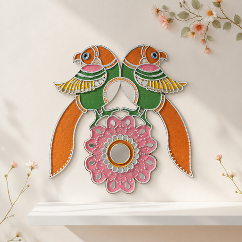 Decorative Bird Pair MDF Cutout for Lippan Art, (Left & Right)-687