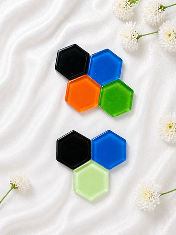 Hexagon Shape Mix Color Glass Mosaic Tiles-695
