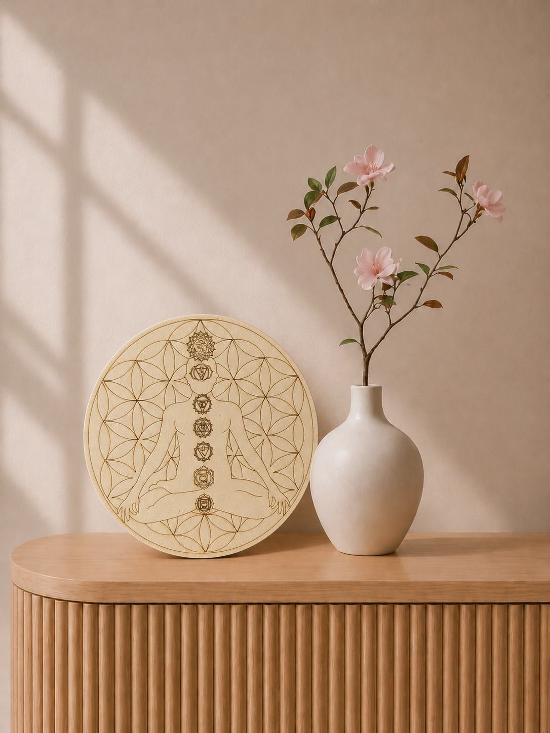 Premarked Chakra Meditation MDF Board for Lippan Art & DIY Decor-723