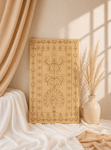 Premium rectangle Mandala Premarked MDF Board for Lippan Art-759