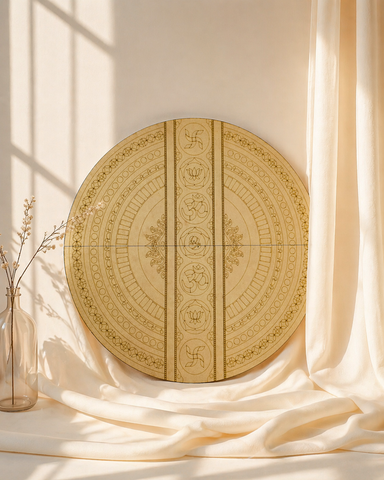 Premium Round Mandala Premarked MDF Board for Lippan Art-760
