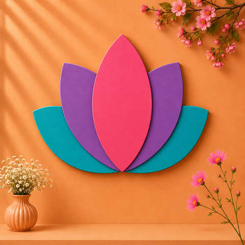 MDF Premarked lotus cutout-64