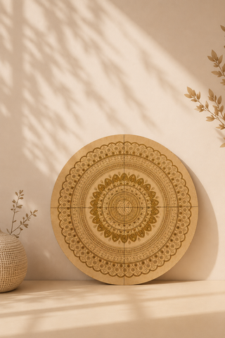 Mandala Round Premarked MDF Board for Lippan Art, Dot Painting & DIY Crafts-793