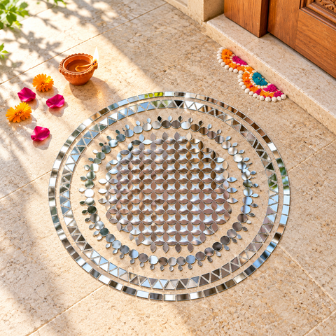 Premium Round Mirror Mandala Wall Décor Ready Piece ST-74