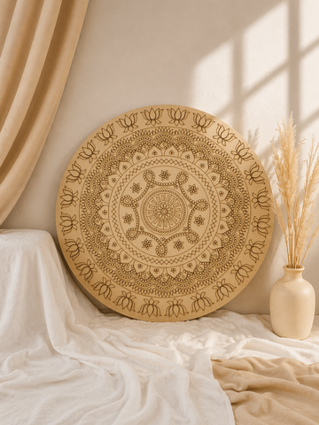 Decorative Premarked round mdf (with mirrors) - 551