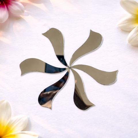 Designer Twisted Petal Shape Glass Mirror Pieces for Lippan Art-SF-4