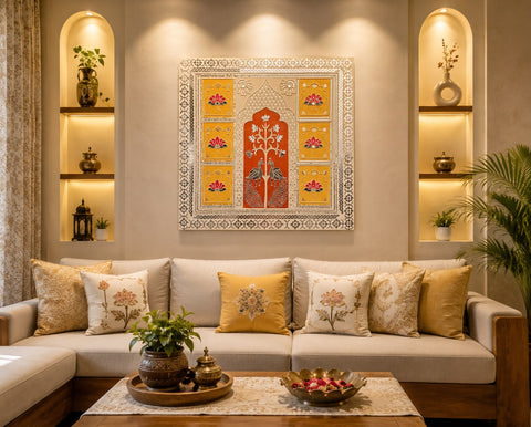Royal Peacock MDF Wall Panel for Lippan Art & Mirror Work-592