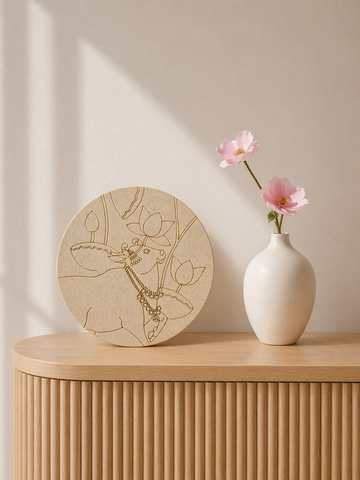 MDF Premarked Pichwai Cow shape-88