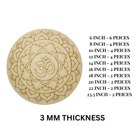 Premarked Round OM shape MDF-381